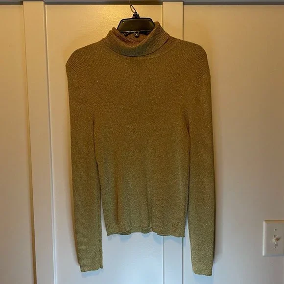 Women's Long Sleeve Fitted Ribbed Turtle Neck Sweater - Picture 1 of 4